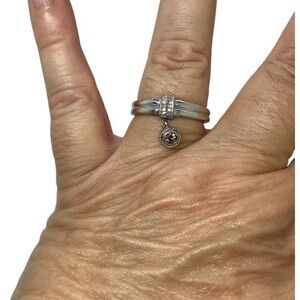 JWBR sterling silver cubic zirconia designer ring excellent condition